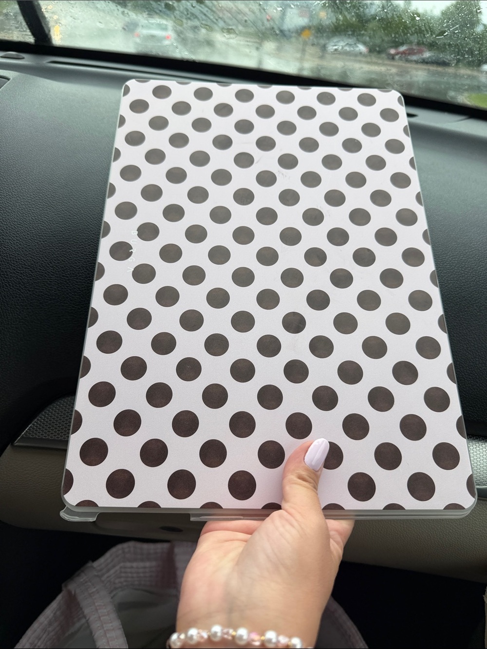 Polka Dot Mac book pro cover pink and brown